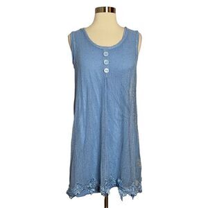 Simply Noelle Womens Blue Mini Dress Size S/M Sequins Mesh Lined Sleeveless